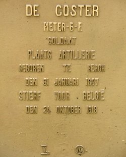 Grafschrift Pieter-B-F. De Coster