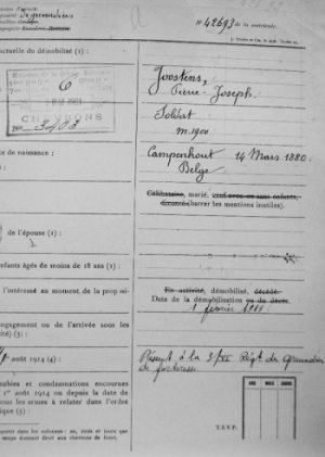 Document Pierre Joseph Joostens