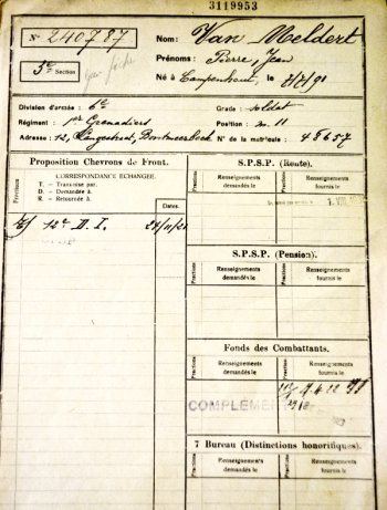 Document Petrus Joannes Van Meldert